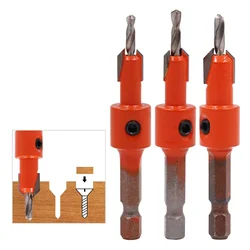 1 Stuks Houtbewerking Zeskant Schacht Boren Bit Set Verzonk Router Bit Hout Boren Gaten Opener Frees