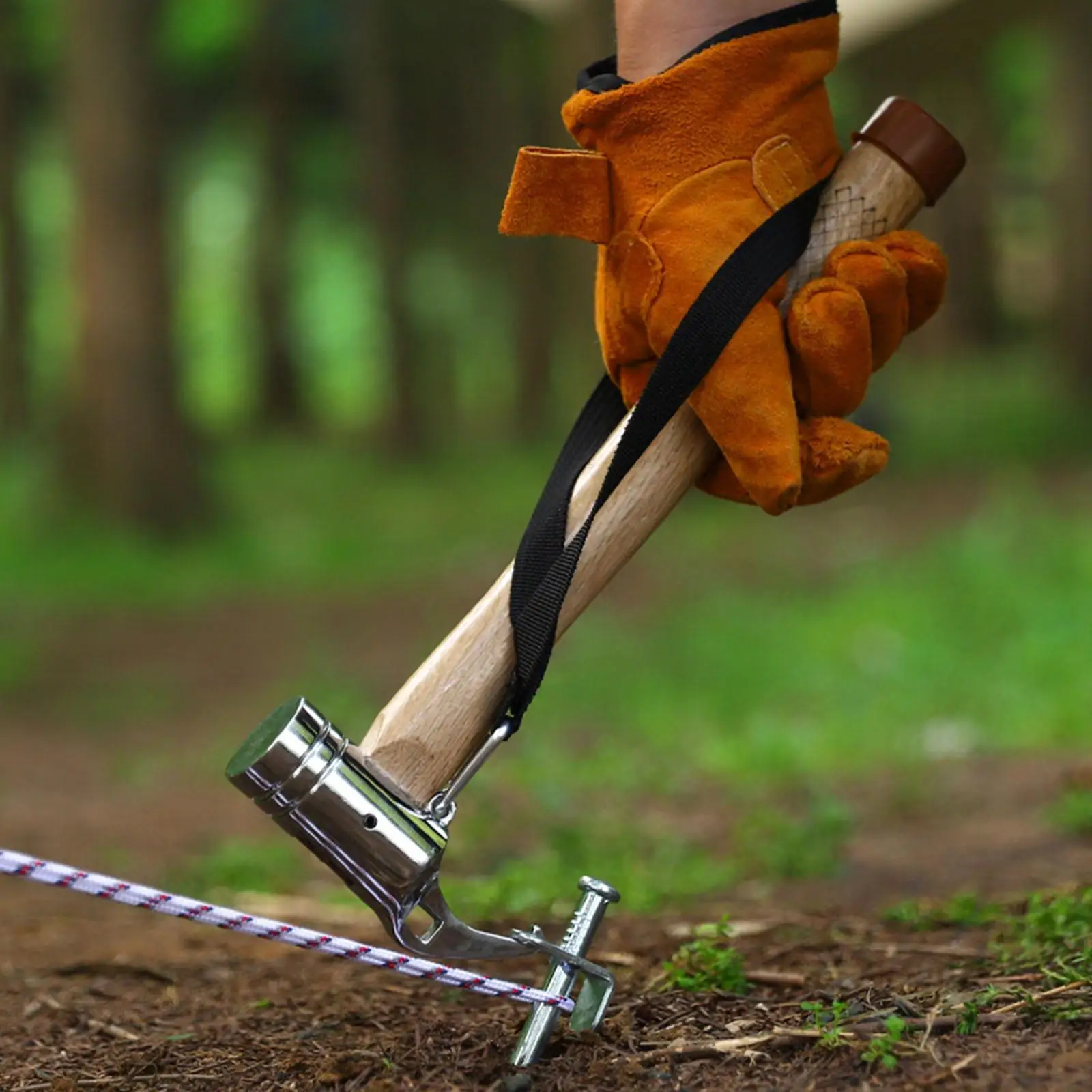 Camping Hammer for Tent Camping Outdoor Lightweight Tent Stake Mallet for Backpacking Gardening Hiking Backyard Mountaineering
