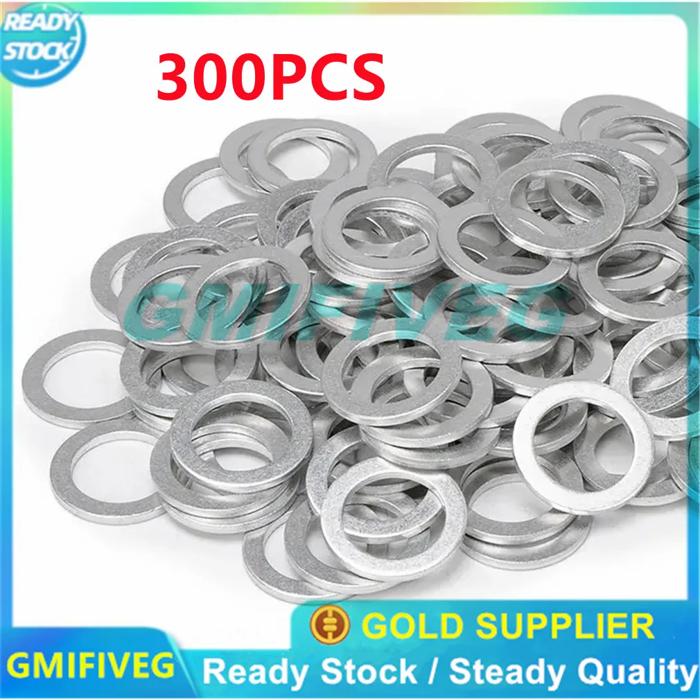 300PCS Oil Drain Plug Crush Wash Gasket 12*22*2mm For Acura IntegraMDX RSX For Honda Civic Accord Odyssey 94109-12000 9410912000