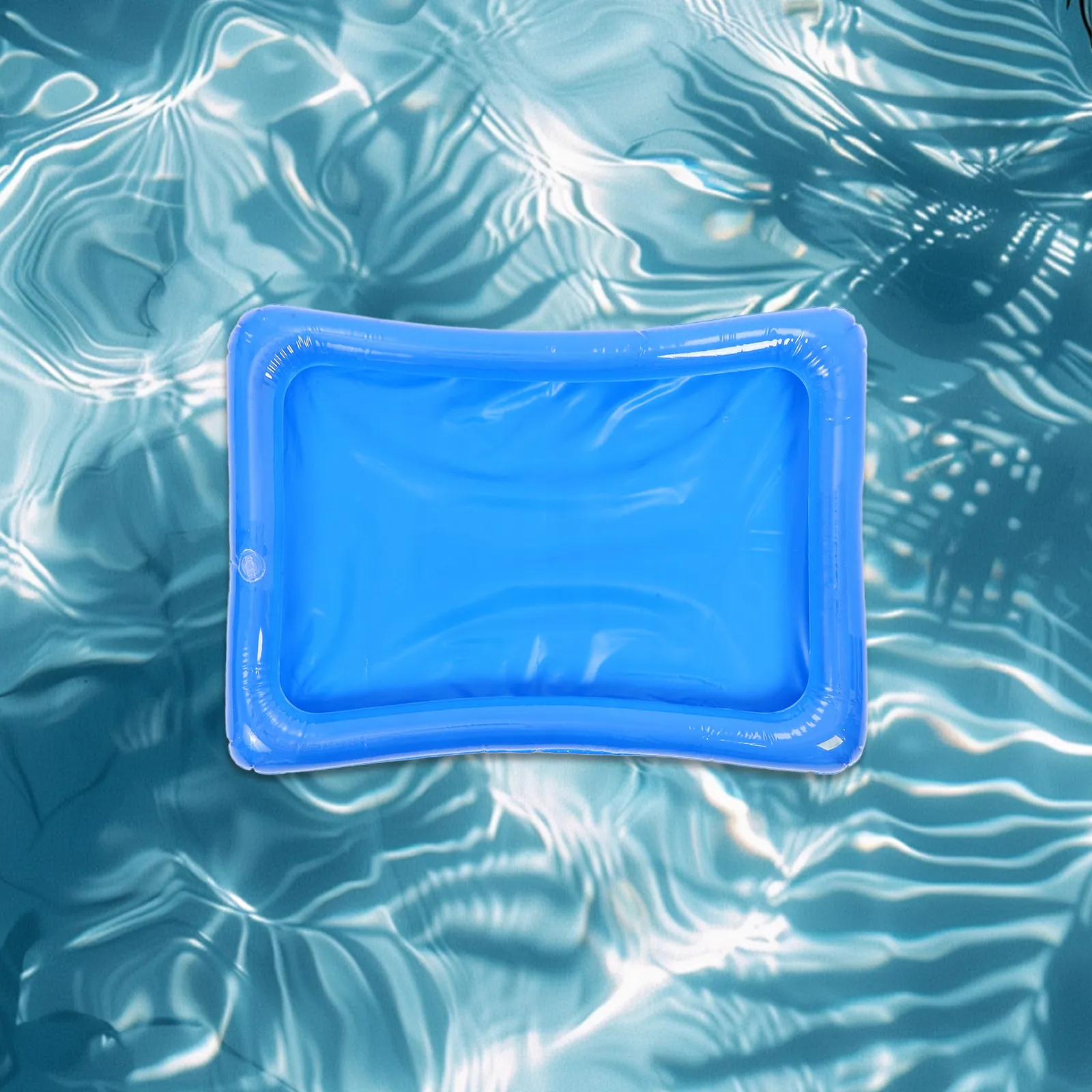 18.8x16.5 Inflatable Ice Bar Sandbox Tray Rectangular Floating Food Cooler Pool Party Serving Buffet Inflatable Food Tray