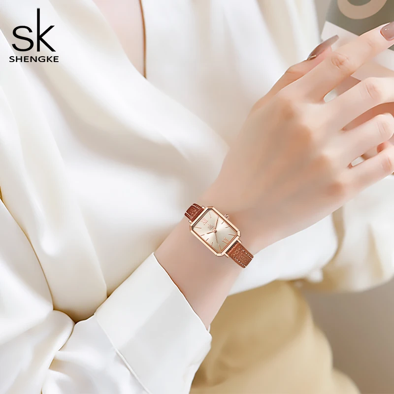 Shengke Fashion Brand Woman Watches Orginal Design Laides Quartz Wristwatches Elegant Women\'s Clock Luxury SK Relogio Feminino