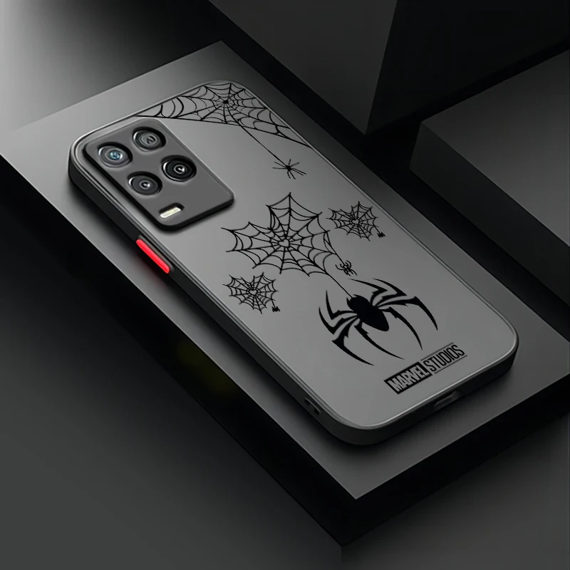 Marvel Spider-Man Hero For OPPO Reno 8T 8 7 6 5 Z F SE Pro Plus Lite TPU Shockproof Frosted Translucent Phone Case