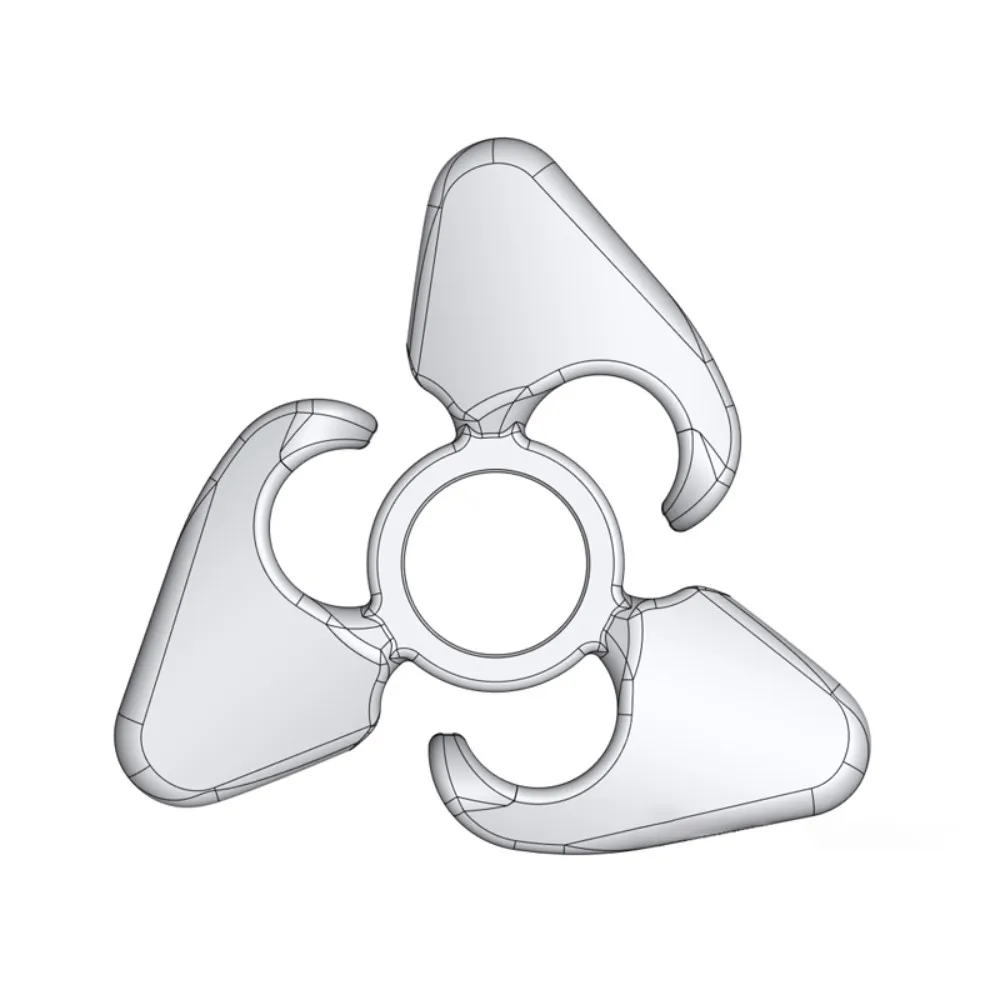 Newbee EDC moulin à vent Fidget Spinner tungstène manipulation sensation gyroscope soulagement du Stress jouet Fidget jouets métal trois lames Fidget Spinner