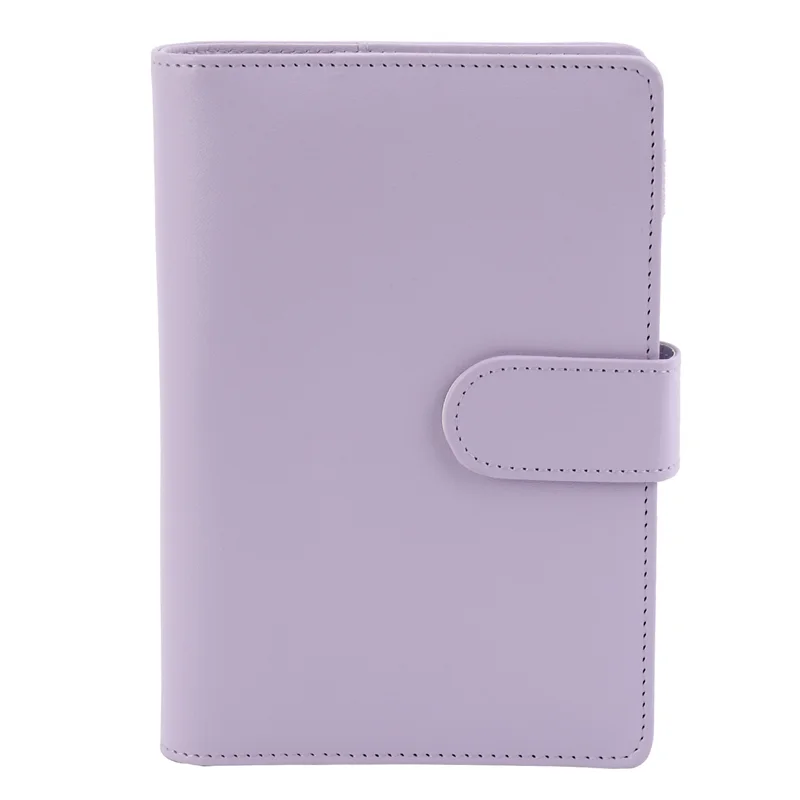 A42Z-14 Binder Bags A6 With Leather Binder Cover, 6 Rings Budget Binder With Cash Envelope, Money Saving Binder