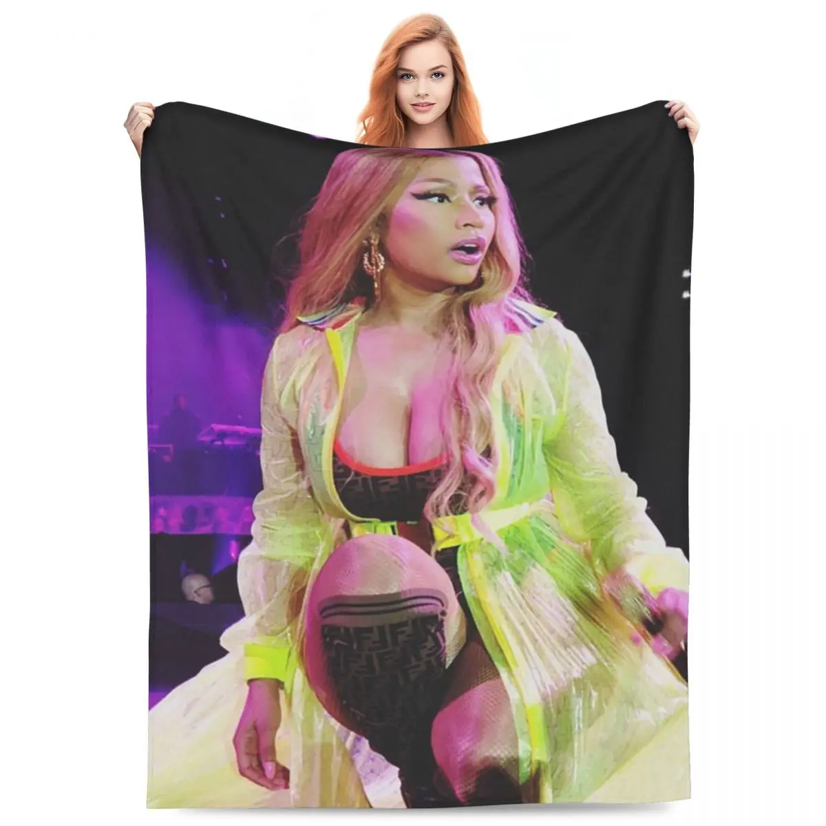 

Nicki Minaj Blankets Flannel Sofa Throw Blanket Breathable Throw Blankets for Couch Bedding Travel Throws Bedspread Quilt