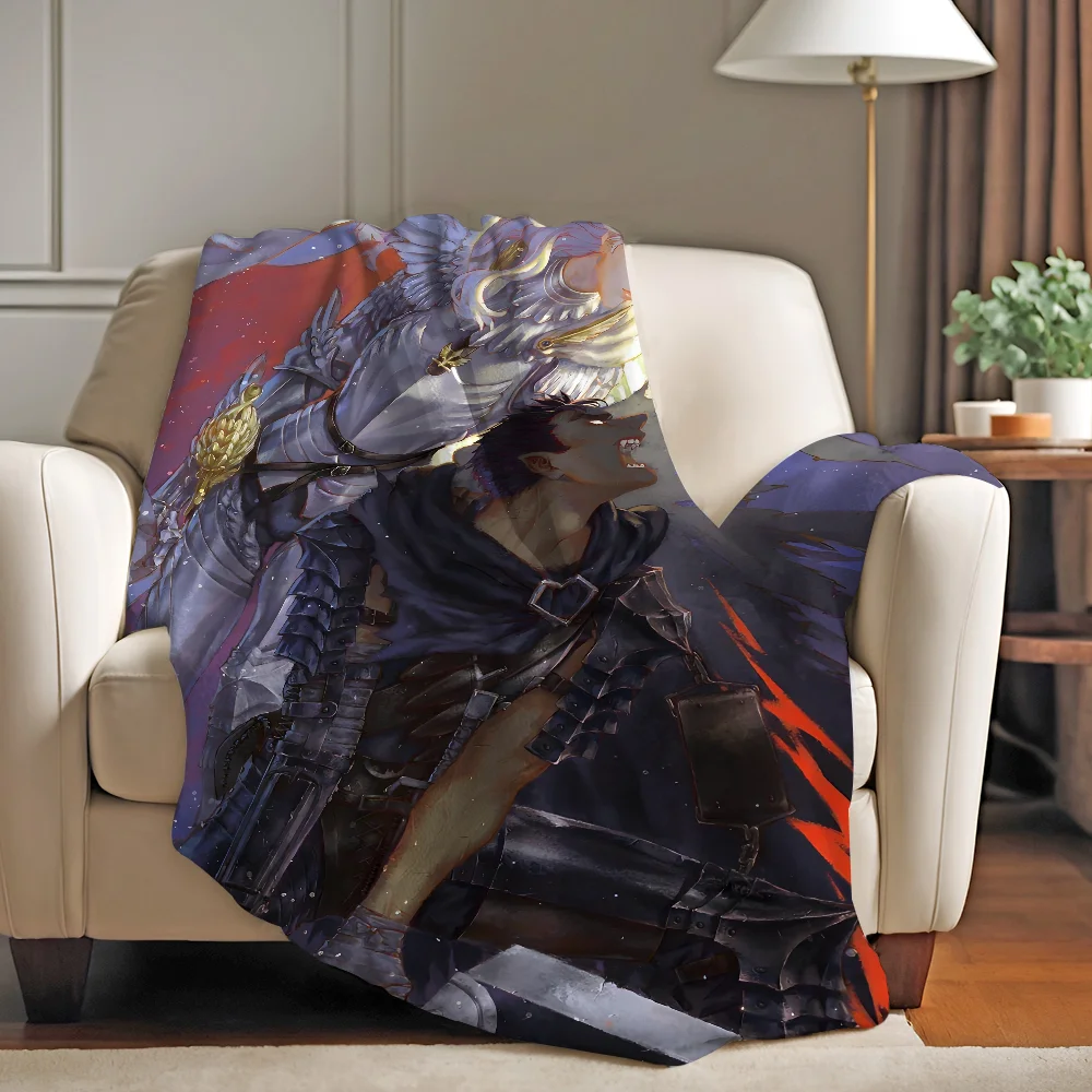 

K-entaro Miura Berserk Guts Comic Blanket Warm And Soft Suitable For Bedroom Living Room Sofa Bed Office Travel Camping