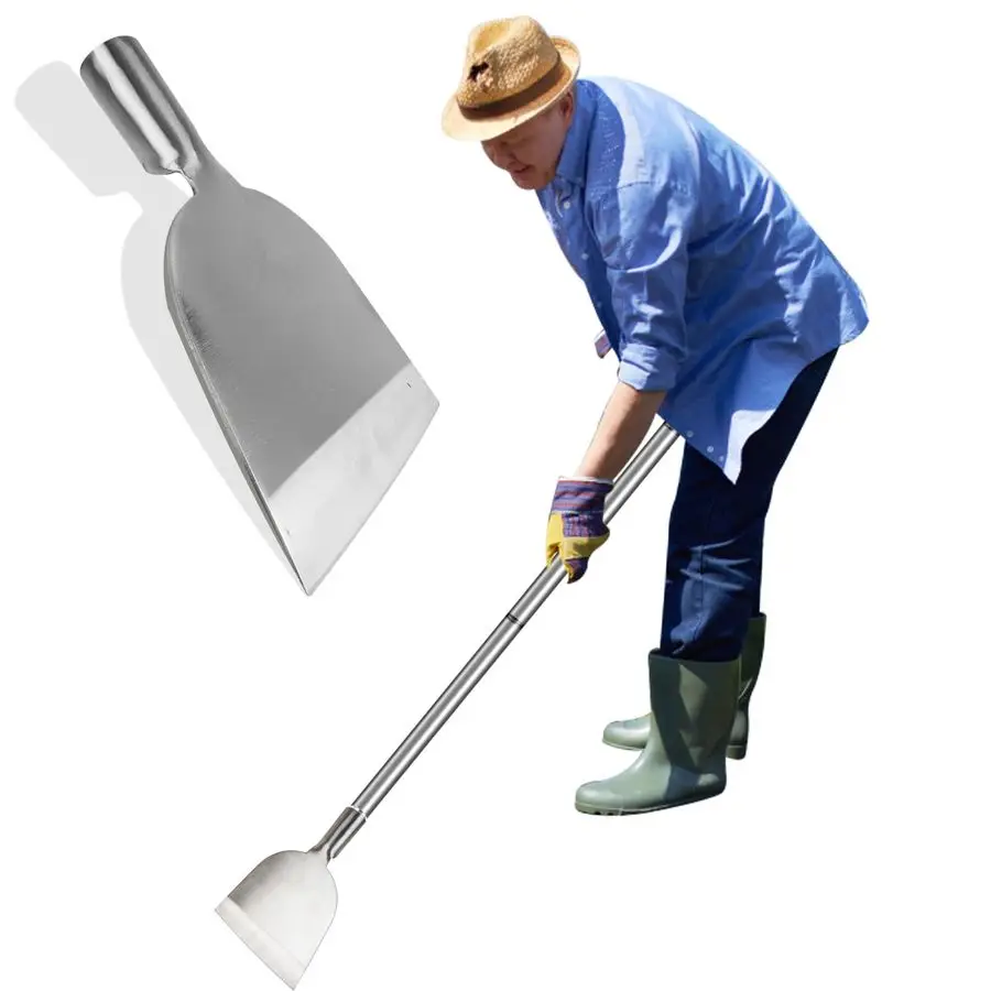 

Shovel for Driveway, Ice Scraper, Floor Scraper Long Handle, Garden Shovel Heavy Duty with Flat Head, Weed Scraper, Sod Cutter R