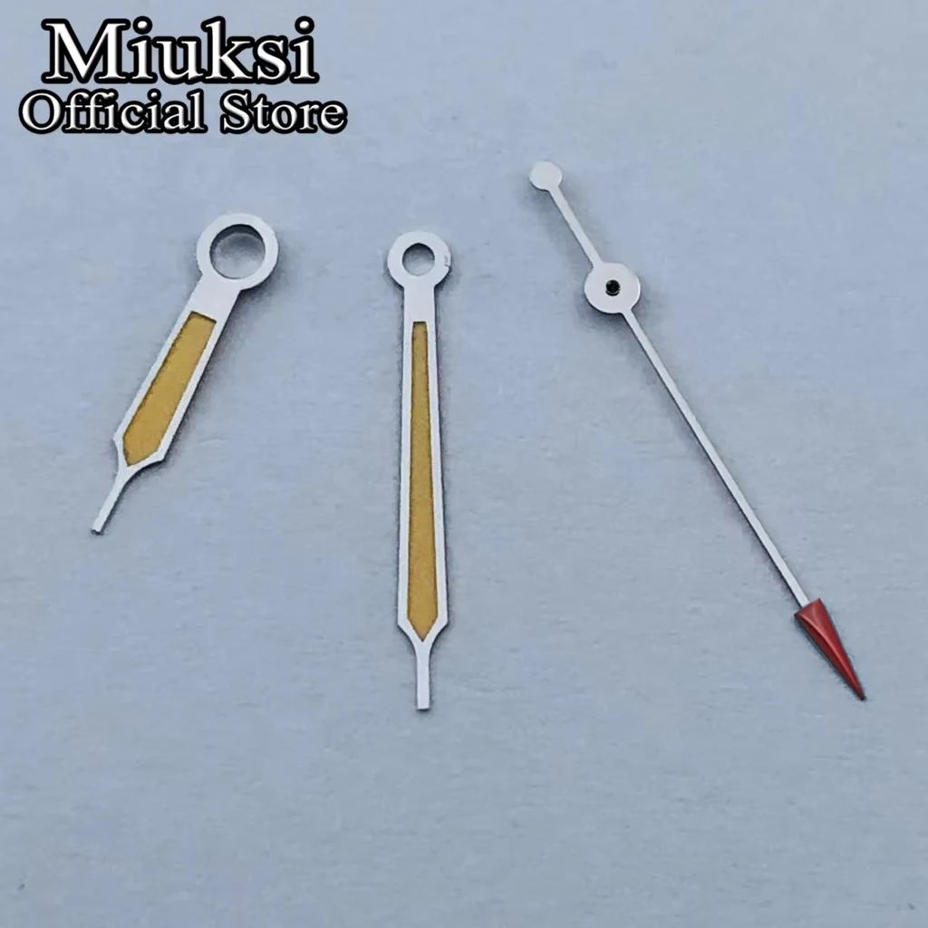 Miuksi VH31 Uhrzeiger silber/weiß/schwarz grün leuchtend passend für VH31 Uhrwerk Zubehörteil – Detail 11