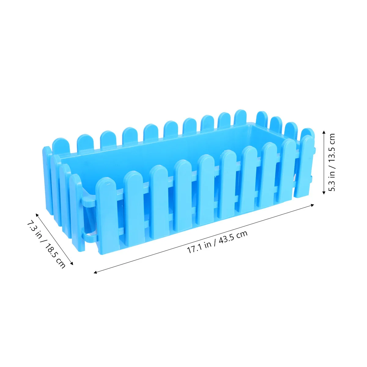 Modern Rectangular Flower Pot Plastic Fence Planter for Gardens Restaurants Guesthouses Greenery Display Outdoor Indoor Use