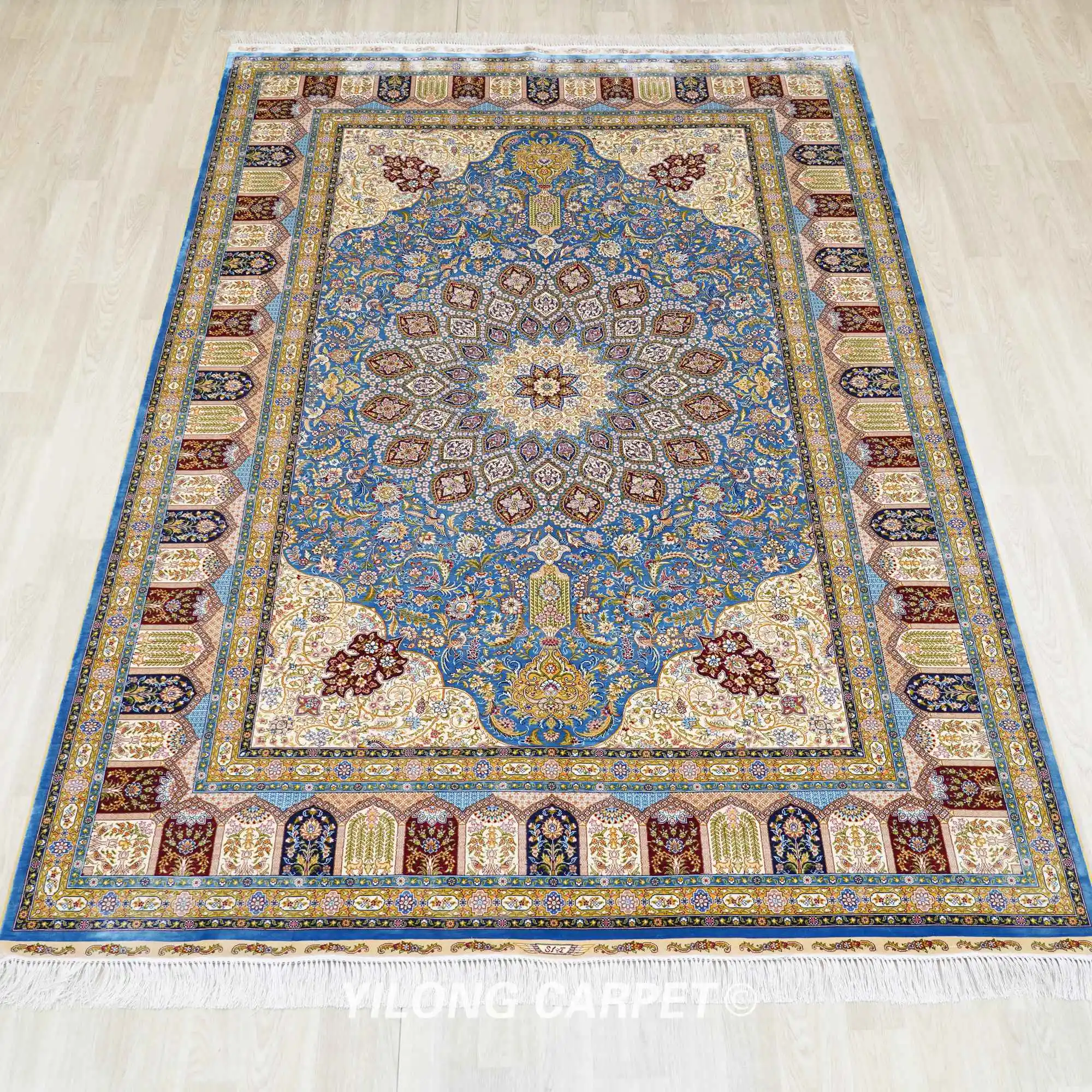 6'x9' Traditional Persian Carpet Luxury Handmade Elegant Turkish Design Area Rug (ZQG483A)