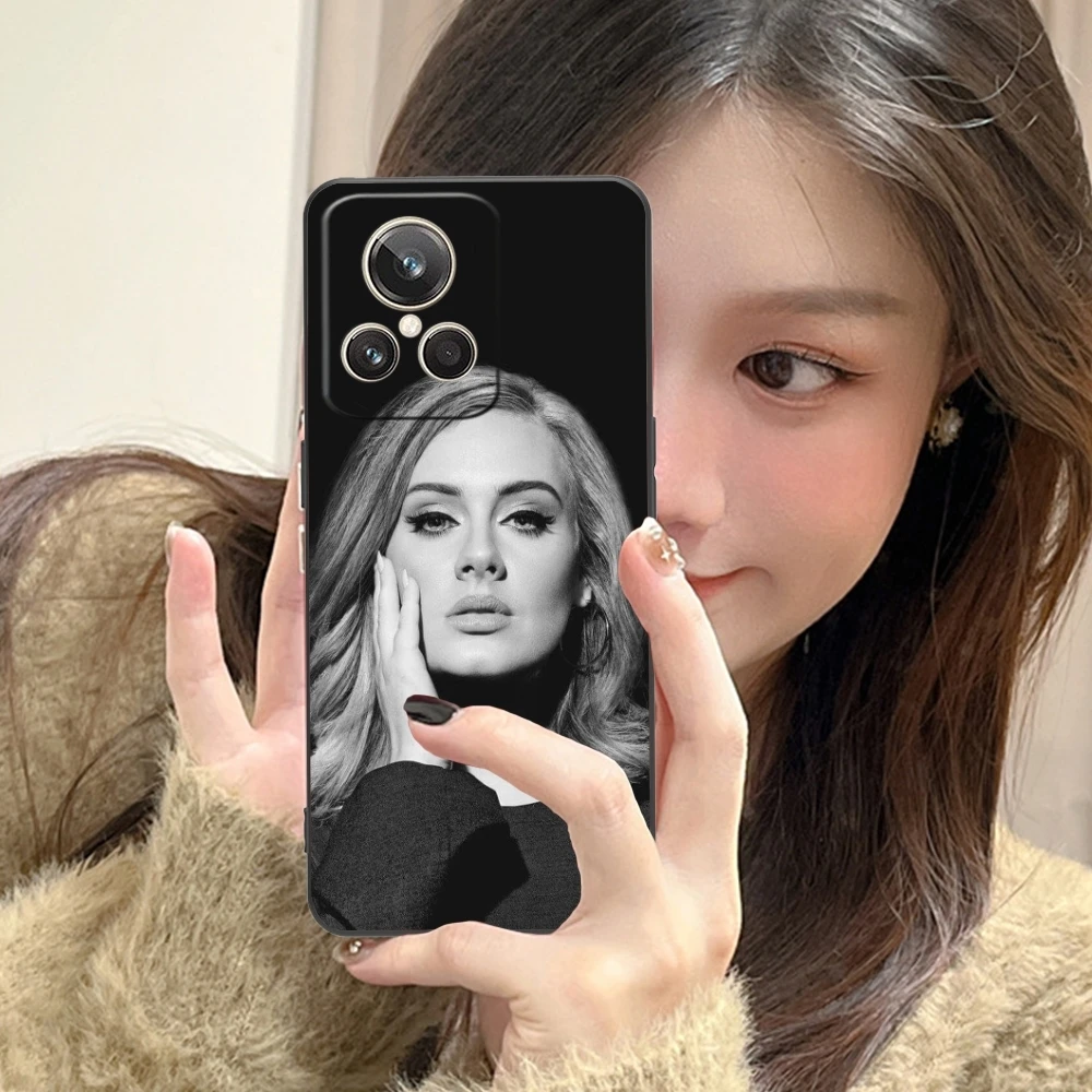 Cool Adele Adkins Mobile Cell Phone Case for Realme GT 2 9i 8i 7i Pro X50 X2 C35 C21 C20 C11 C3 Black Soft Phone Cover Shell