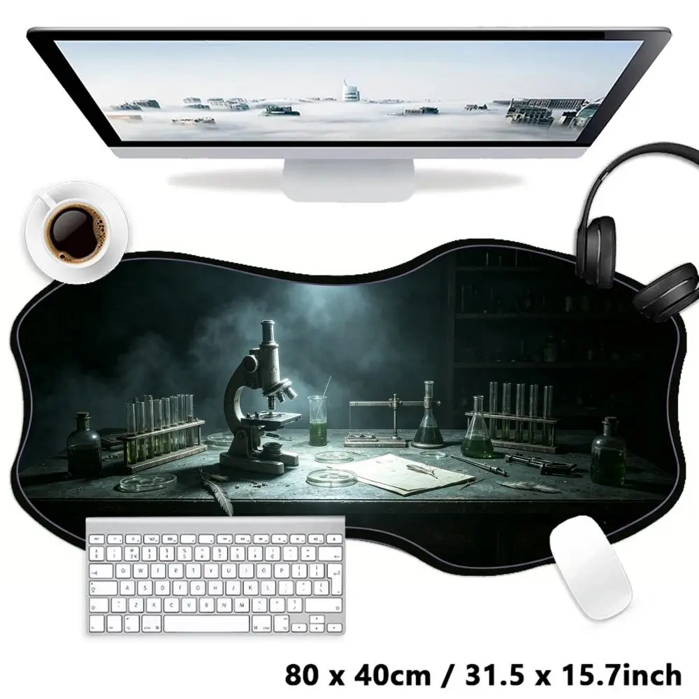 Large Size Playmat Dark Lab Research Scene Table Mat Delivers Precise Movement For Office Desktop And Laptop Gaming Needs