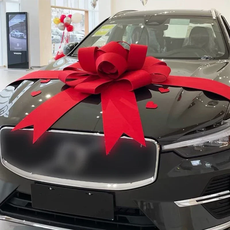 クリスマス巨大な赤いリボン-結婚式のアーチ-ブライダルシャワー-パーティー-誕生日-ホームドアデコレーション-ボウノット-車のデコレーションギフト
