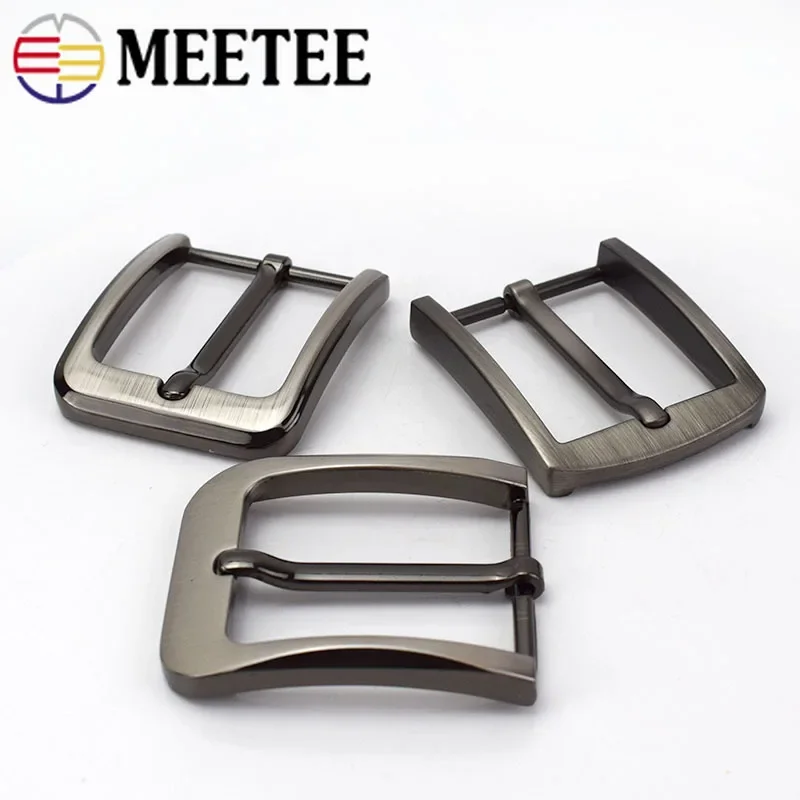 Meetee 1Pc 35/40mm Metal Pin Buckles Belt Waistband Head Clasp Jeans Decor Adjust Hooks DIY Leather Crafts Hardware Accessories