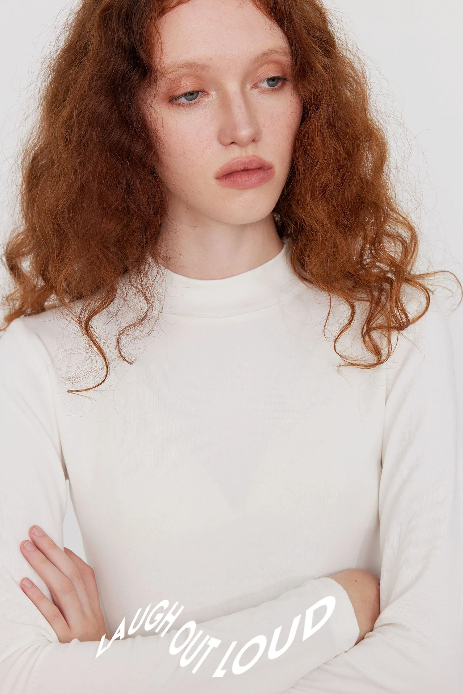 

Basic Long Sve f High Collar under irt LAUGH out LOUD Women's Cotton T-irt Comfortable Breathable Faionable