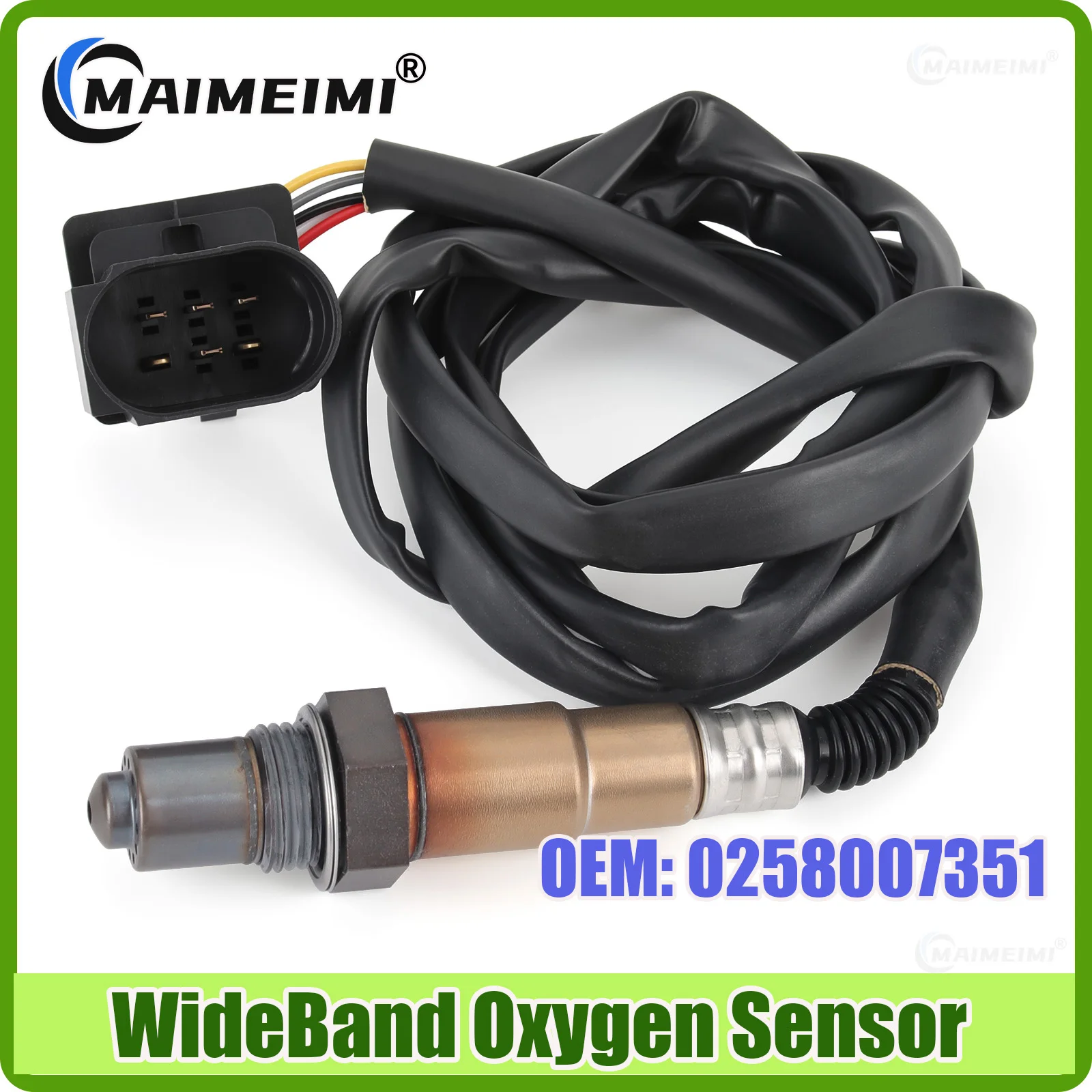 0258007351 for Lambda Oxygen Sensor 5-Wire Wideband O2 Sensor Air Fuel Ratio Sensor For Skoda 99-05 for VW Jie Da 1.8L-L4