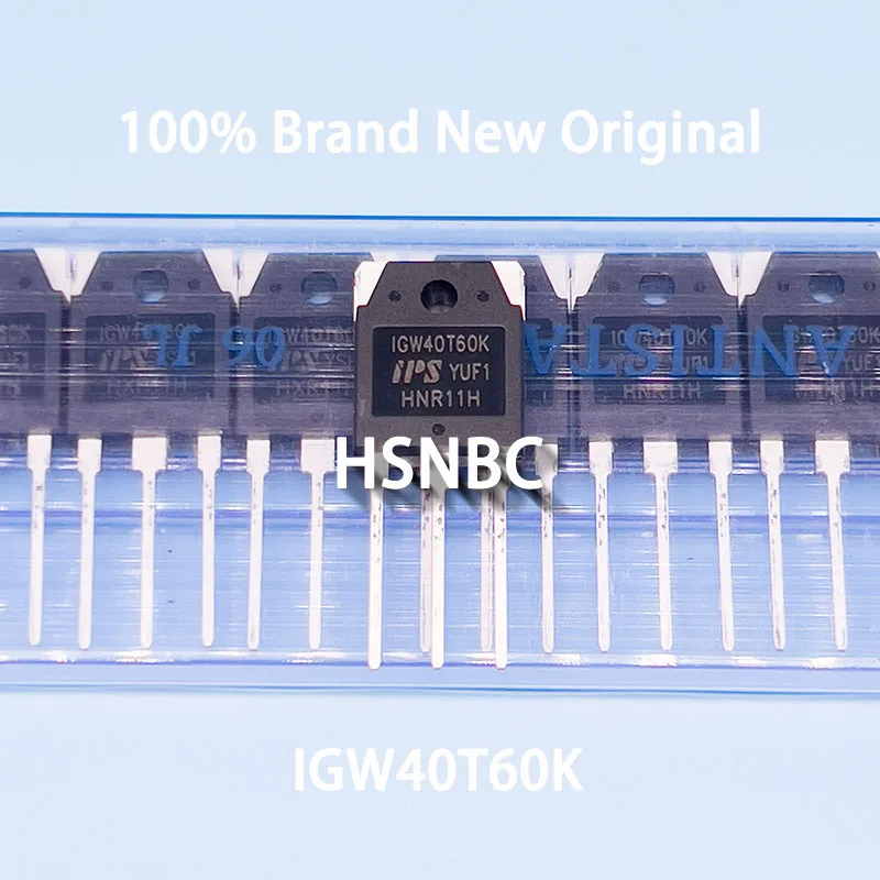 Transistor de potencia IGW40T60K, 40T60, TO-3P, 40A, 600V, IGBT, nuevo, Original, 5 unidades por lote, 100%