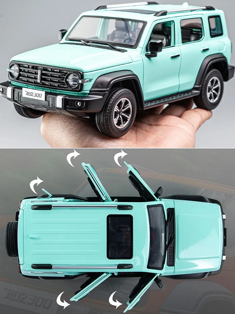 China Off-Road SUV Wey Tank 300 Simulation Exquisite Diecasts & Toy Vehicles Black Manba 1:24 Alloy Collection Model Metal Car