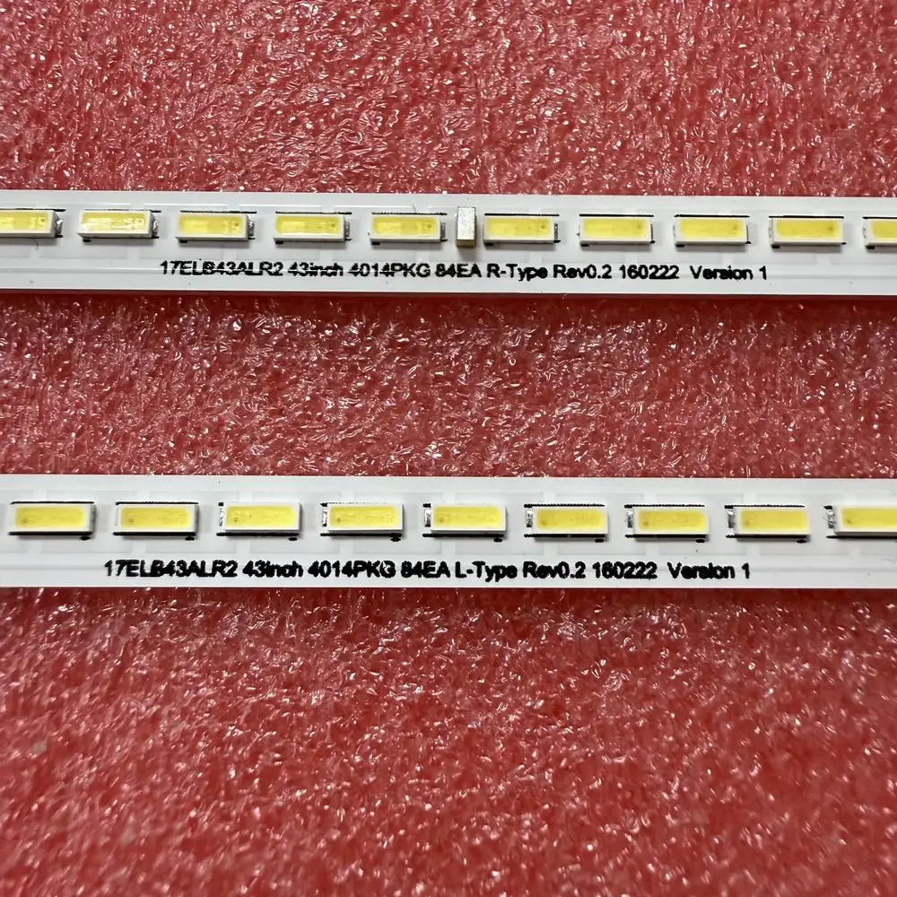 LED Backlight Strip for JVC LT-43C888 LT-43C898 PH-43SMARTUHDV2 17ELB43ALR2 43INCH 4014PKG 84EA R L TYPE VES430QNUL-2D-U01