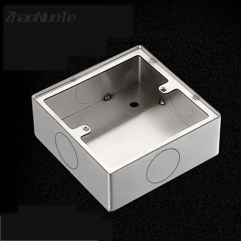 Type 86 Stainless Steel Box Surface Mount Universal Wall Switch Socket Junction Box 25 mm Import