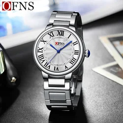 OFNS Top Brand Business Classics Men's Quartz Watch Roman Scale Dial Waterproof Stainless steel Male Quartz Wristwatch Relojes