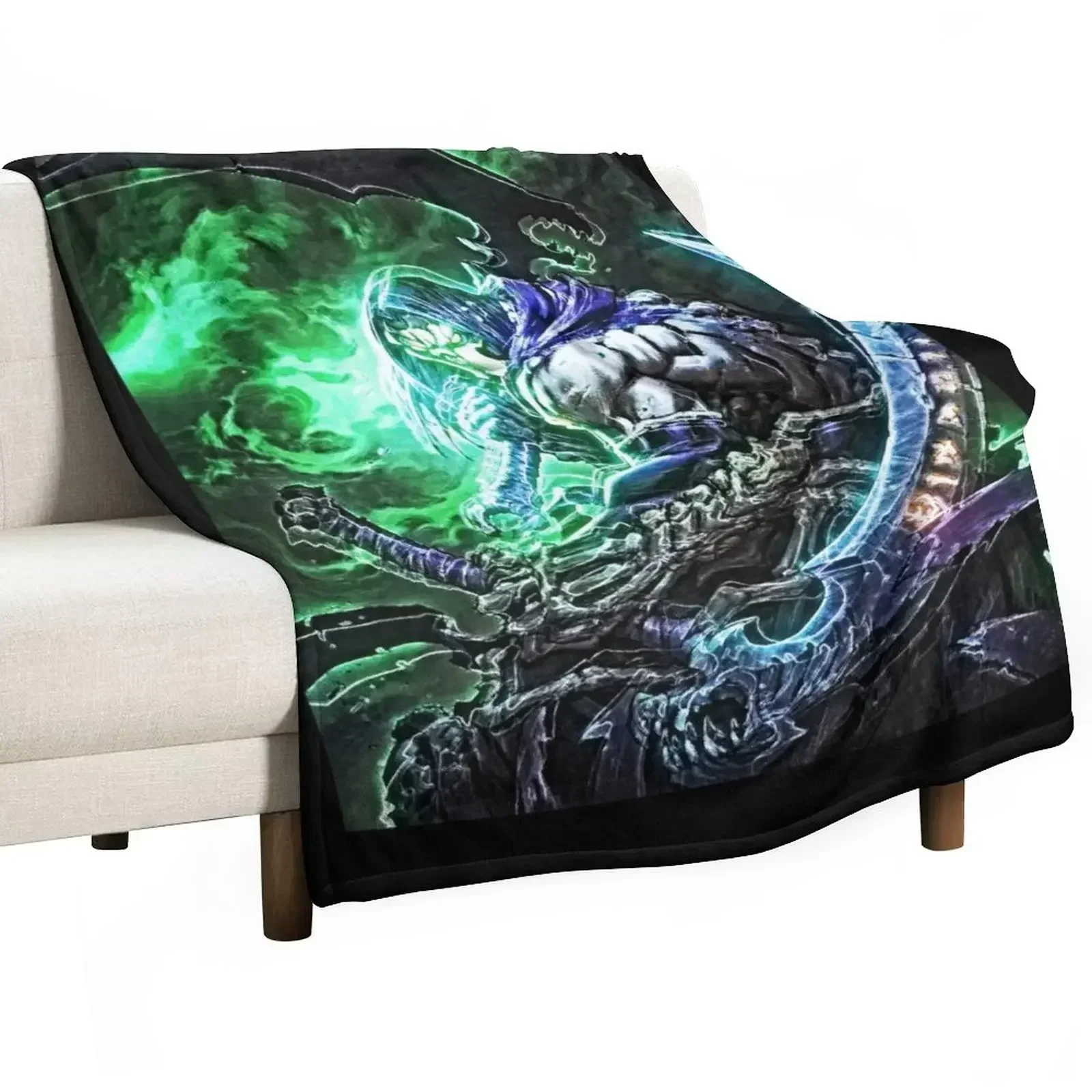 

Darksiders - Death - Soul Harvest Throw Blanket Faux Fur Soft Warm Blanket for Bed