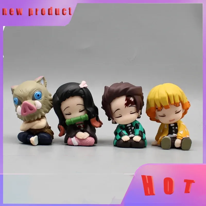 Q الطبعة 4 قطعة شيطان القاتل Gk كامادو تانجيرو و Nezuko مجموعة الكتف إلى الكتف سطح المكتب الديكور عمل أرقام لعبة هدية