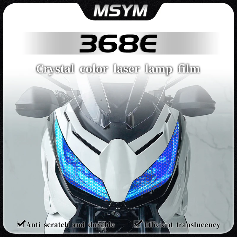 

Motorcycle Honeycomb laser film headlight transparent film protective sticker accessories For ZONTES 368E ZT368E 368 e 2024