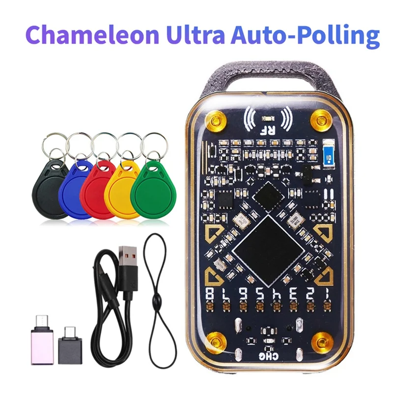 

AS95-Chameleon Ultra Эмулятор смарт-карт + RFID NFC Дубликатор Считыватель смарт-чипов 5X CUID Брелок 125K 13,56M ID IC Декодер карт