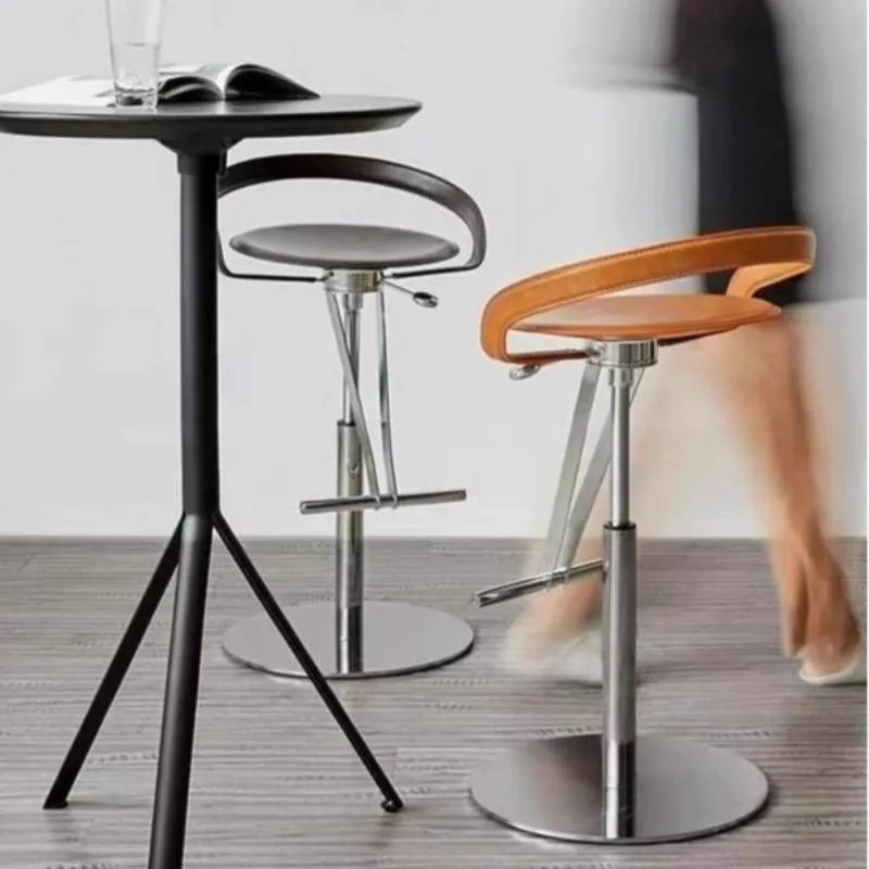 Silla De Bar cómoda De Metal, cocina, ligera, plegable, giratoria, isla, club nocturno, muebles De Barra De Cocina