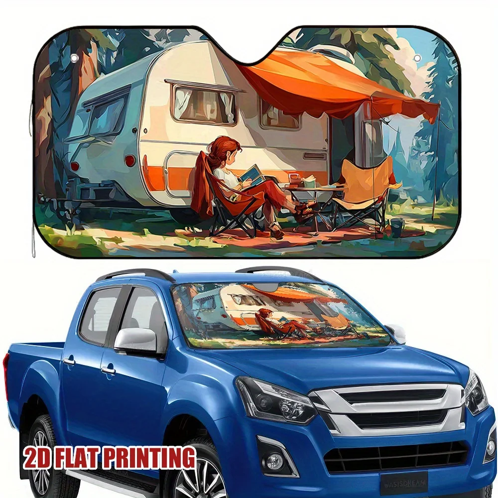 Pare-soleil de voiture Bliss pour Camping d'été, 1 pièce, Protection UV et réduction des éclaboussures, adapté aux voitures, camions, suv, maintient l'intérieur frais,