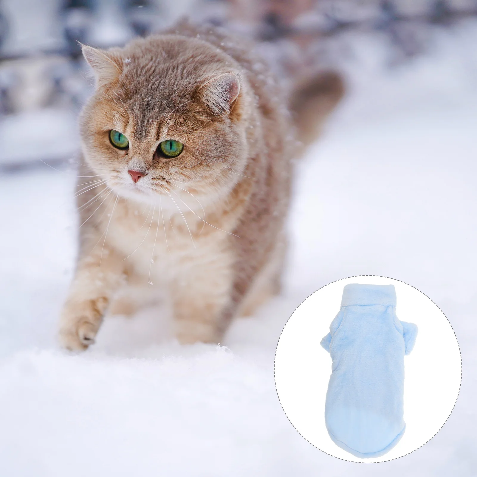 

Winter Pet Clothing Haze Blue M Size Thermal Coat for Dogs Sphynx Cat Warm Fleece Puppy Clothes Dog Apparel Pet Costumes