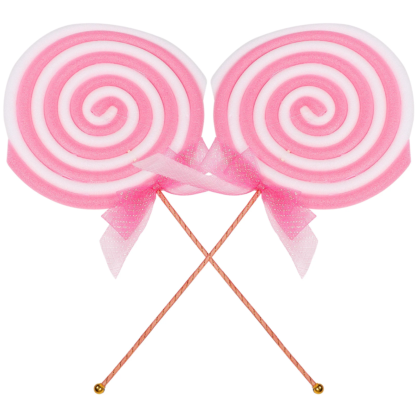 

2 Pcs Lollipop Photo Cake Topper Fake Prop Photography Festival Model Halloween Spray