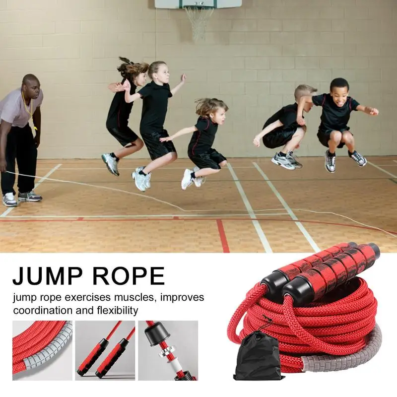 Jump Rope, 3/5/7/10M Length Group Skip Rope Suitable for Adults and Childrens, Multi-person Exercise Weight-loss Skipping Rope