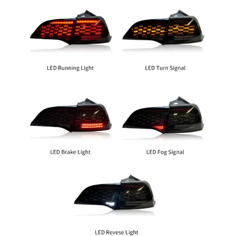 newest car led tail light with turn signal reverse brake rear tail light for Tesla Model 3 Model Y