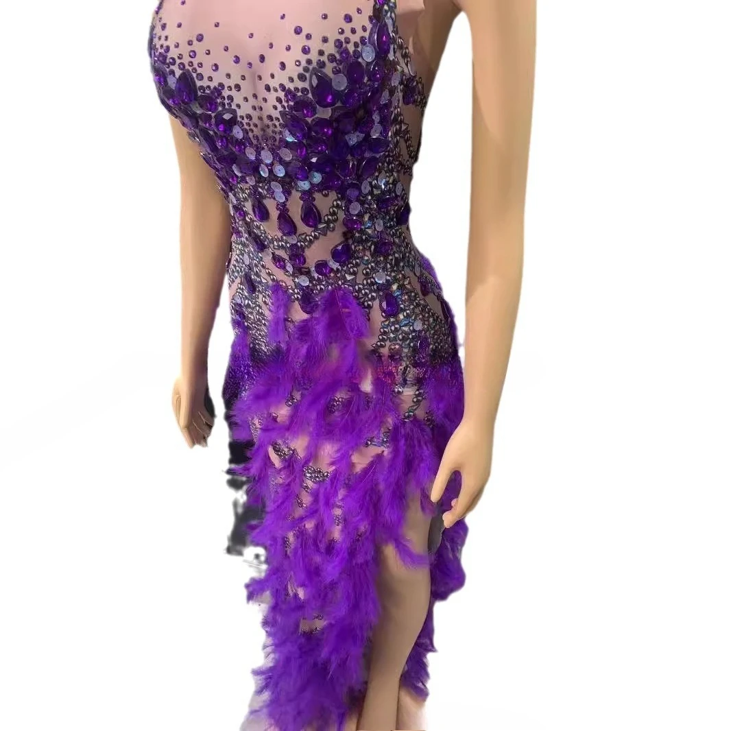 زي موضة اللاتينية الرقص قاعة الرقص مزاجه المرحلة ريشة تنورة مساء فستان Zou الطيور Vestidos De Graduaciones Mujer