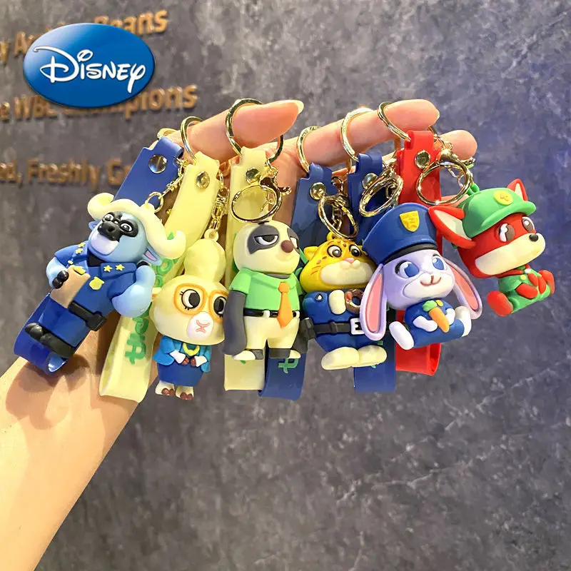 

Zootopia 2 Keychain Bag Pendant Decoration Nick Judy Cartoon Cute Exquisite Figure PVC Doll Figurine Toy Couple Creative Gift
