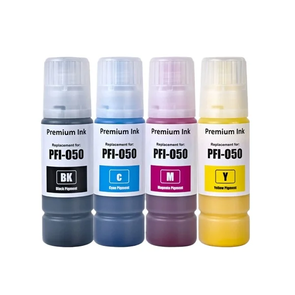 PFI050 PFI-050 PFI 050 Premium Compatible Color Water Based Bottle Refill Pigment Ink For Canon TC-20 TC-20M Printer