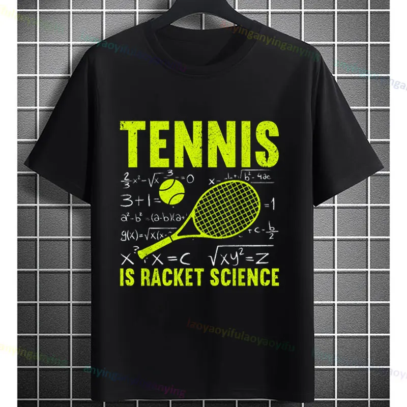 Grappig tennis The Essential Element Tennis-speler grafisch T-shirt Puur katoenen T-shirt met korte mouwen, perfect voor hardlopen of uitstapjes
