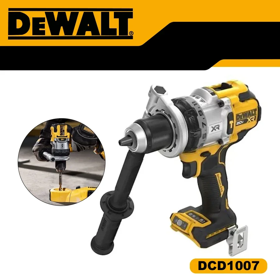 

DeWalt brand tool hammer drill-bare tool with toolbox DCD1007N power tools ferramentas automotiva