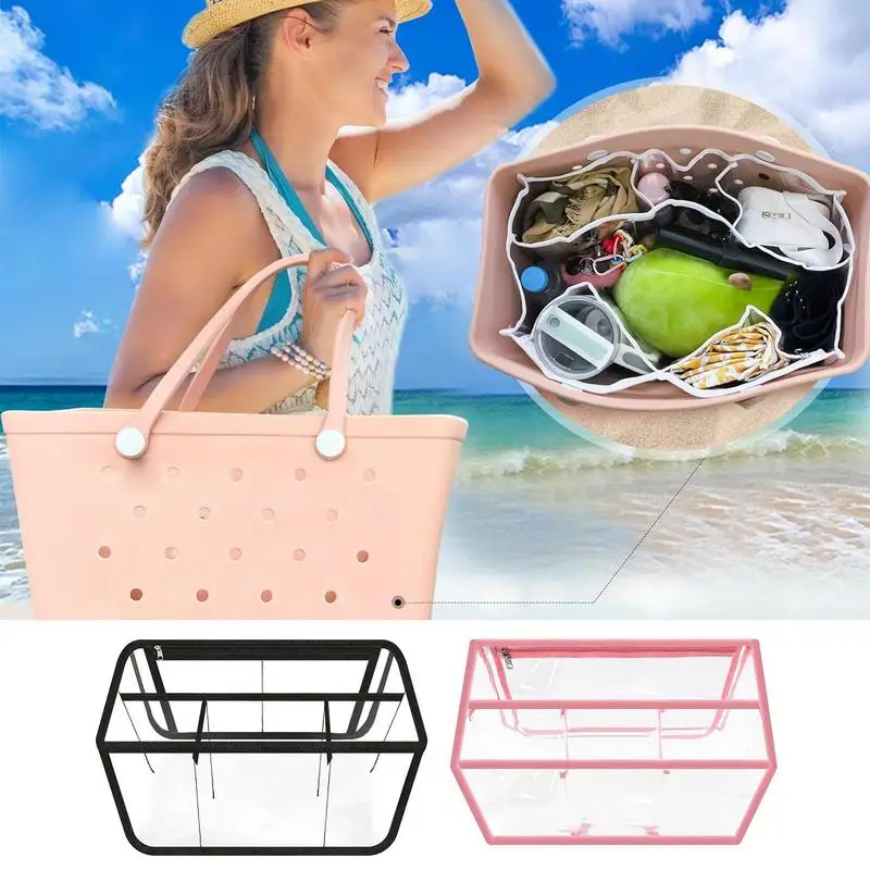 

Beach Bag Dividers For Large Size Divider Pouch Bag Divider Large Divider Storage Organizer Bag Inserts Storage Bag Transparent