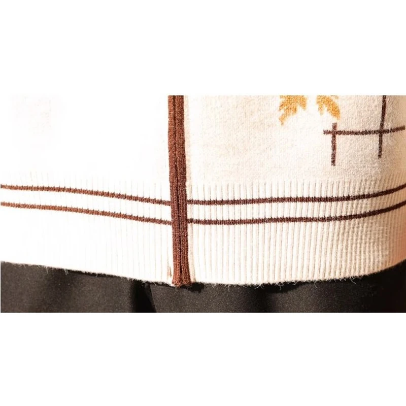 Nowa Wiosenna Jesienna Odzież Elegancka Luźna Dzianinowa Kurtka Swetrowa Damska Krótka Odzież Wierzchnia Luźny Nadruk Długi Rękaw Cienka Kurtka Dzianinowa