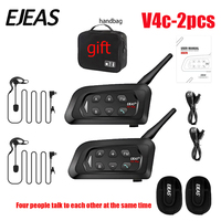 EJEAS V4C PLUS Referee in-ear intercom + arm pocket, V4 PLUS motorcycle helmet intercomHeadphone 5.1 Bluetooth Headset 1500M