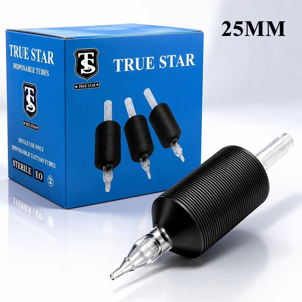 20/15/10/5pcs Tattoo Tube Grips Soft Silicone Tattoo Disposable Tubes Tips Round 25MM Tattoo Grip Tubes for Tattoo Needle Supply