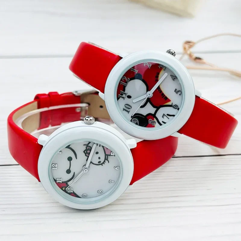 Snoopy Children\'s Watches Gift Watches for Children Students\' Quartz Watches Cartoon Cute Light Wrist Watch for Boys and Girls