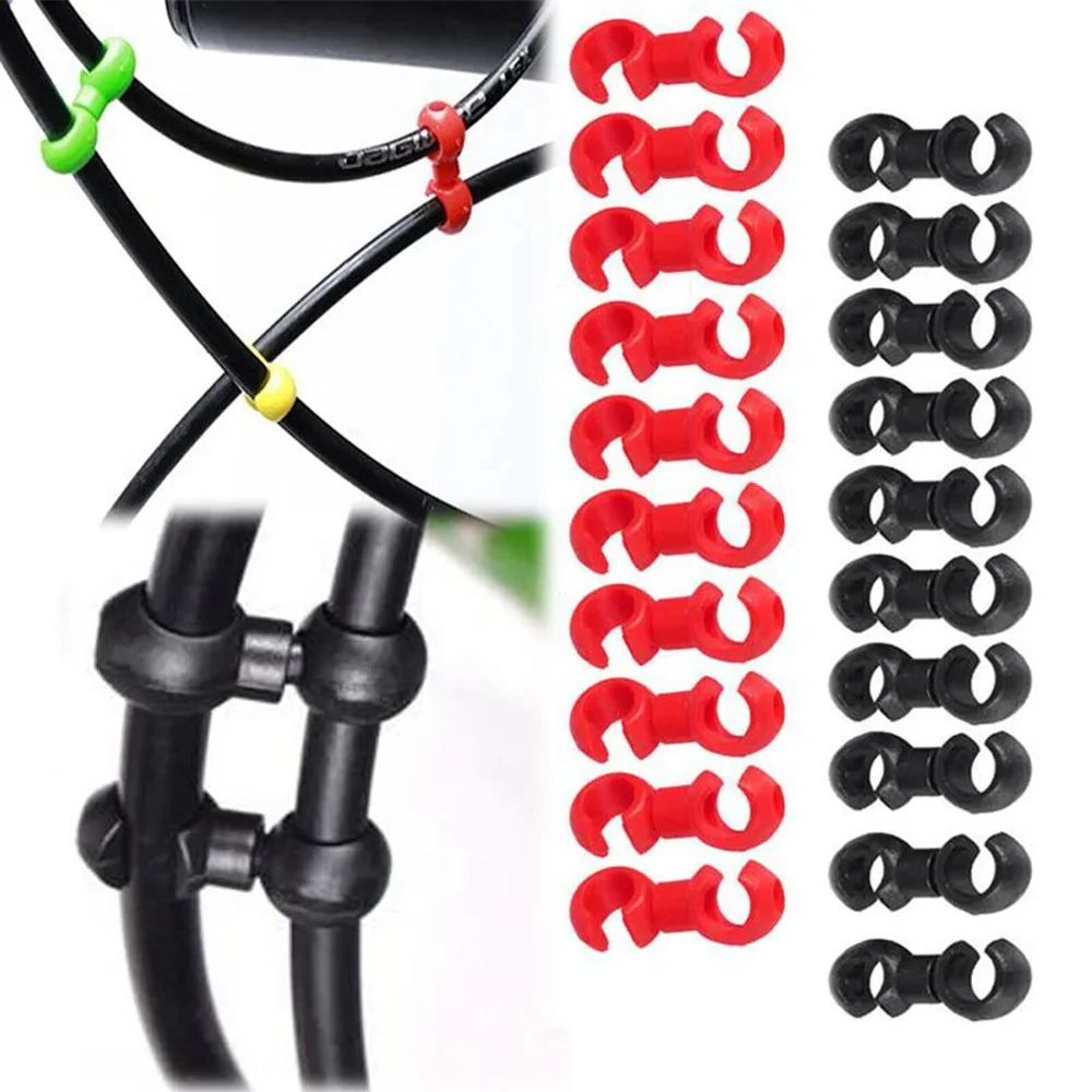 KATWAY الأسود S نمط مشبك دراجة الفرامل والعتاد كابل خرطوم دليل عبر خط كليب حلقة المشبك الدراجات ل الطريق الدراجة HH-AA544 #3