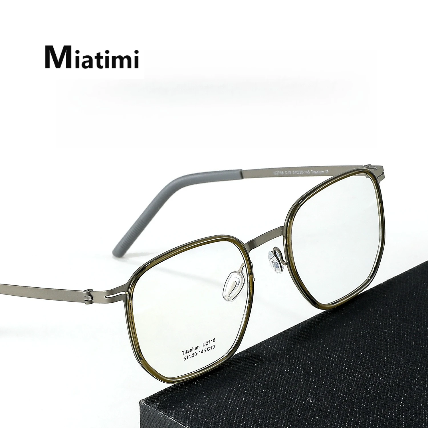 إطارات النظارات الفاخرة الموضة الرجال النساء الرجعية التيتانيوم النقي خلات النظارات إطار نظارات مريحة النظارات #2