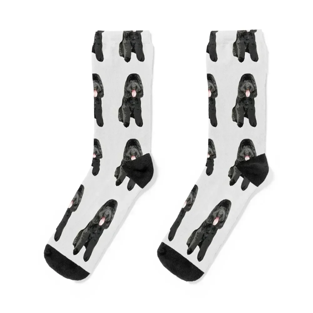 Cockapoo Cockerpoo Black Cutie Doodle Dog Socks designer brand compression Socks Men Women's