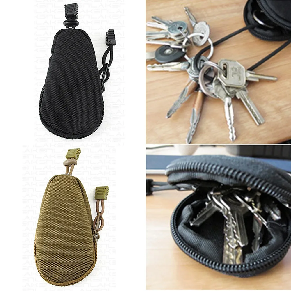 Practical Oxford Cloth Mini Key Holder Multipurpose Portable Key Organizer Easy to Use Mini Zipper Case Outdoor