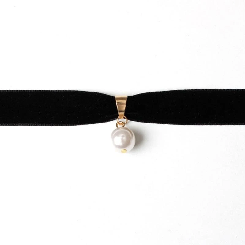 خمر الأسود قلادة قطيفة قلادة للنساء طوق عزم الدوران الرقبة مجوهرات الأسود بوهو تمتد يين يانغ سحر القوطية الشرير #3